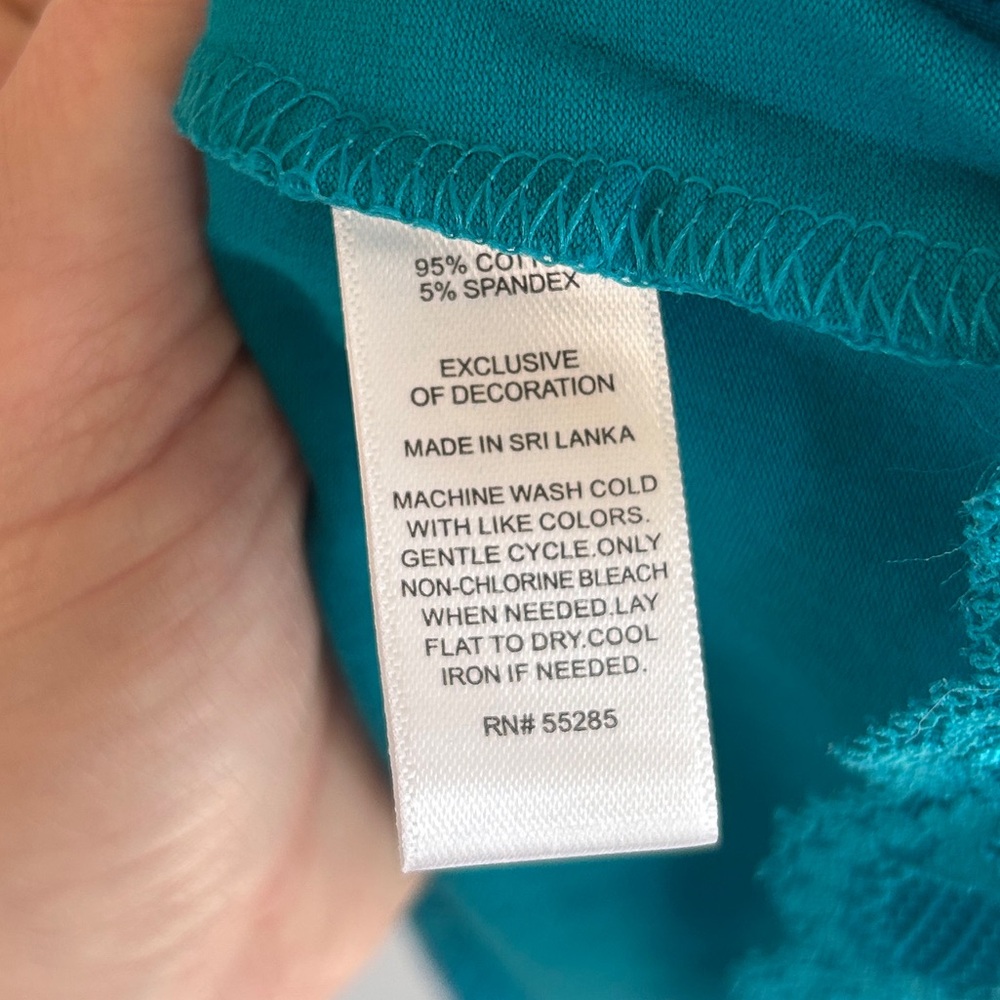 Y2K EXPRESS Lace Trim Cami Tank Top Stretch Teal Camisole Coquette Indie Size M - Picture 9 of 10